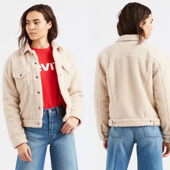 Levi’s All Over Sherpa Sherling Trucker Jacket - Picture 1 of 16